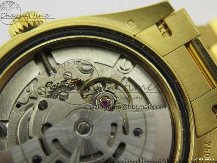 0516 Daydate 278288 31mm YG EWF Best Edition Green Malachite Dial on YG President Bracelet ETA SunProtective 2605